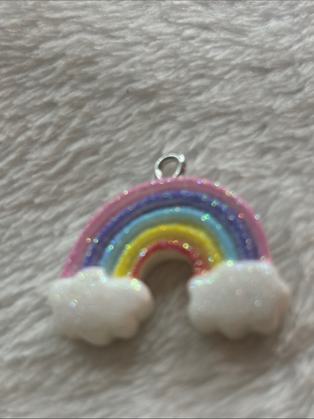 Kids Rainbow Charm Pendant in Pink, Purple, Blue, Yellow